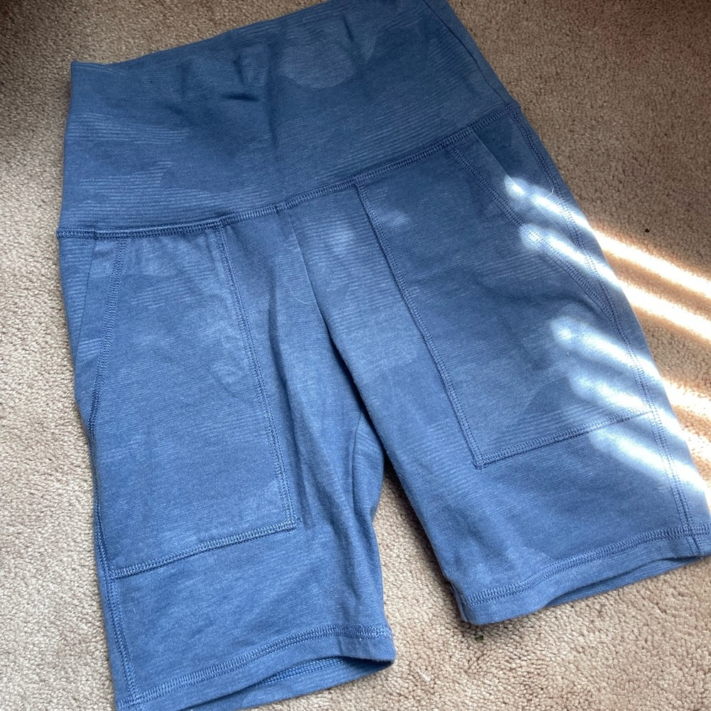 Aerie Blue Cotton Bike Shorts
